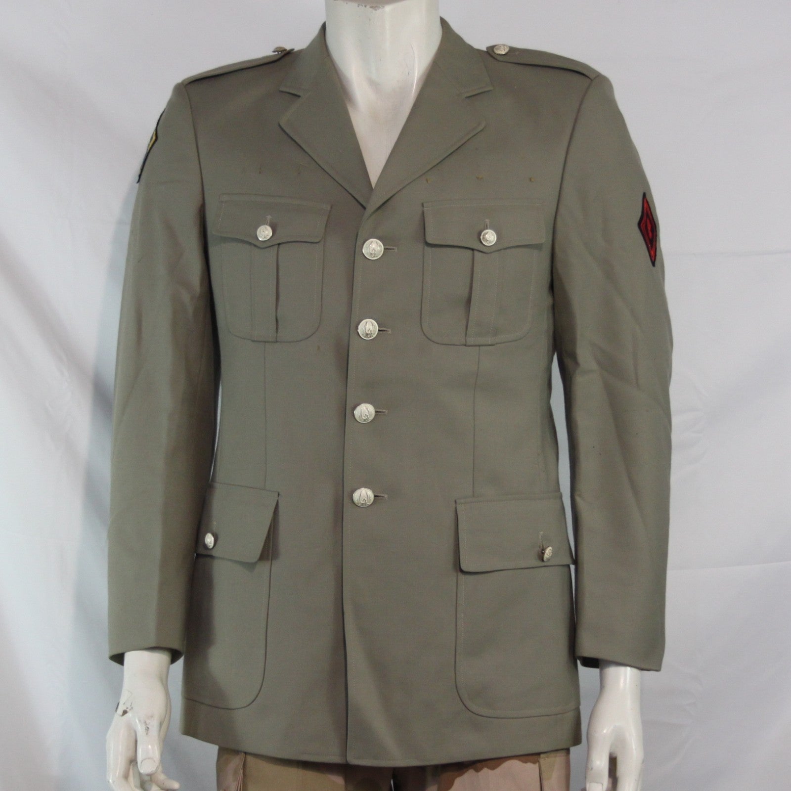 Smart Casual Jacket French Army Surplus Dress Beige Grey Grade 2 38" Chest (3494