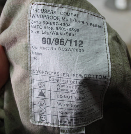 Genuine Surplus British Army Windproof Combat Trousers Army  34 Inch Waist