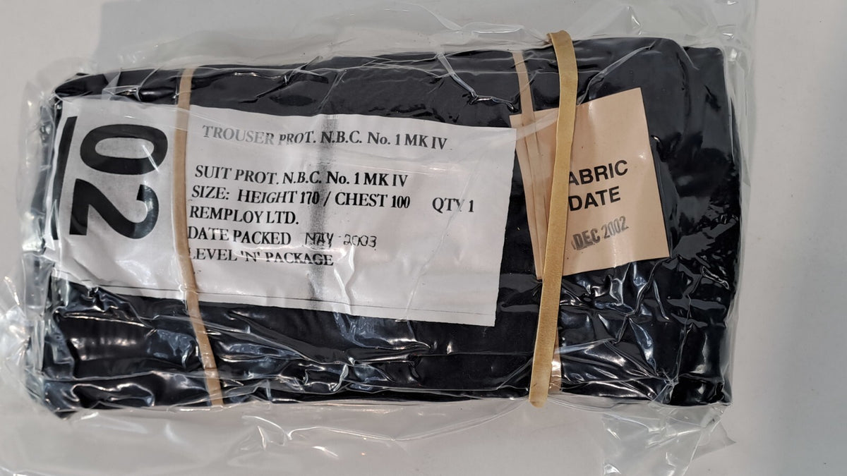 NEW Genuine Surplus Expired Date British NBC Trousers Black 100cm CHest (3021)