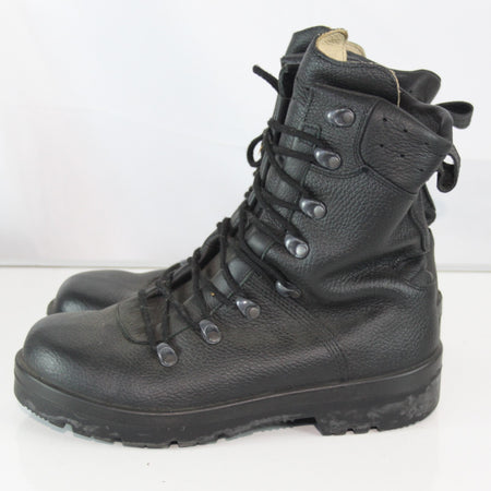 German Para Boot Genuine Surplus Army Mens Black Leather Lace Up UK 7 (3581)