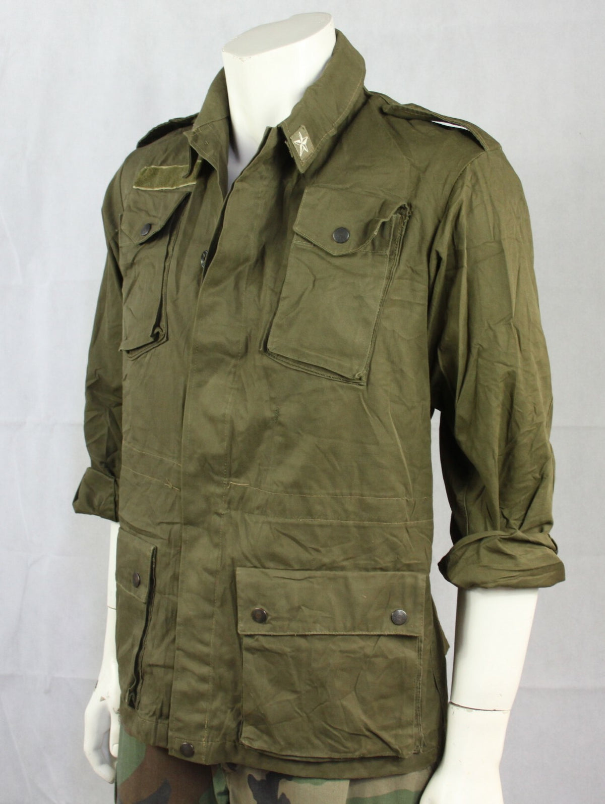 Genuine Surplus Vintage Italian Army Jacket MOD75 Roma Olive Green Forces