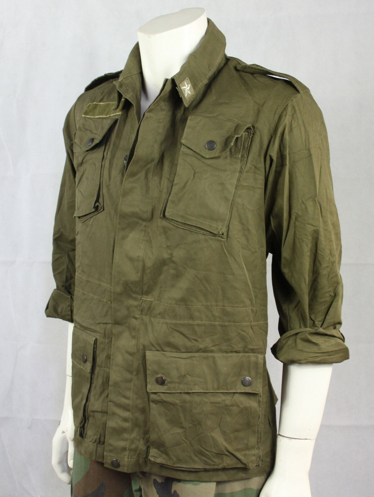 Genuine Surplus Vintage Italian Army Jacket MOD75 Roma Olive Green Forces