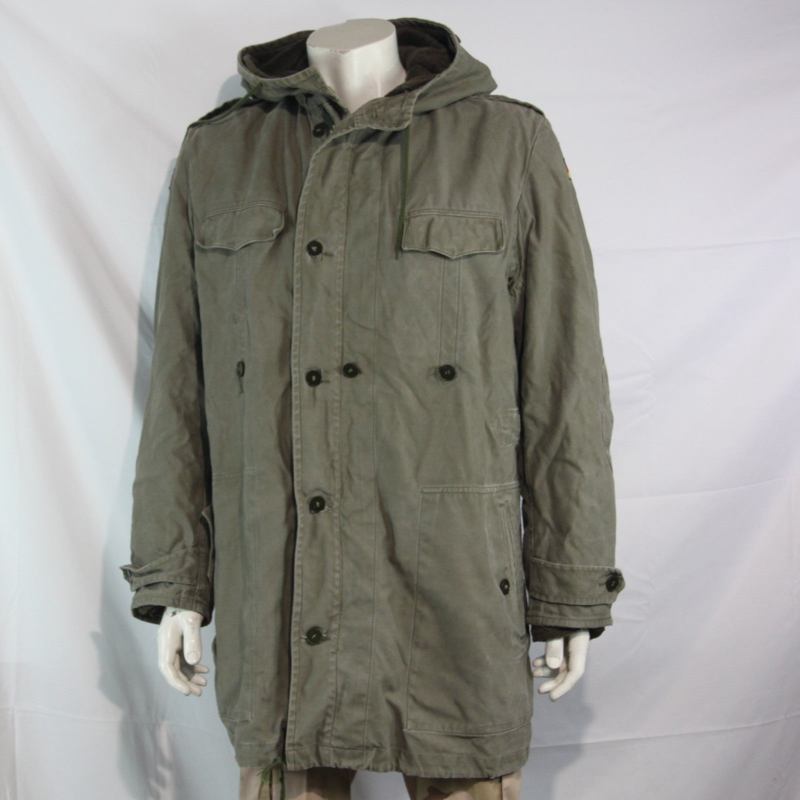 German Army Olive Parka Genuine Surplus Winter Coat Lined Long 42-44" (3795)