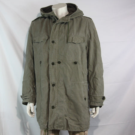 German Army Olive Parka Genuine Surplus Winter Coat Lined Long 42-44" (3795)
