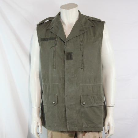 Genuine Surplus French Jacket Converted to Gilet Sleeveless Canvas 38-40"  (4128
