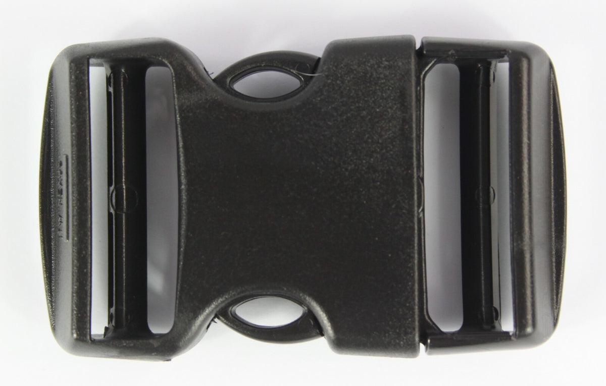 Double Side Release Buckles Black Plastic Clips Rucksacks Replacement All Sizes