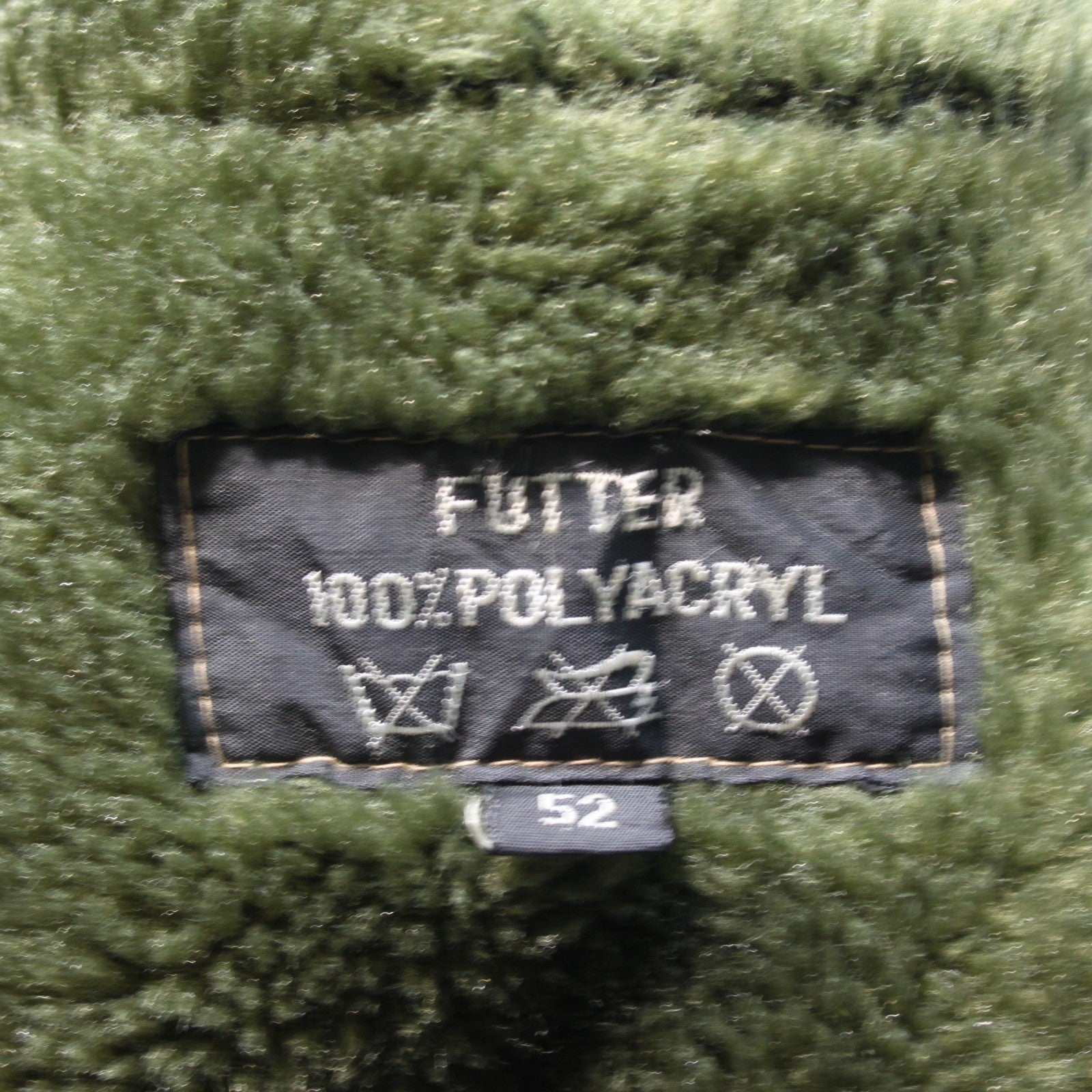 Genuine Surplus Austrian Army Parka Liner Thermal Faux Fur Quilted 44-46" (3720)
