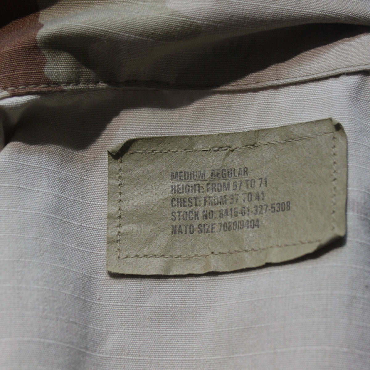 Genuine Surplus US Army TriColor Desert Camo Shirt Repaired 37-41" (3617)