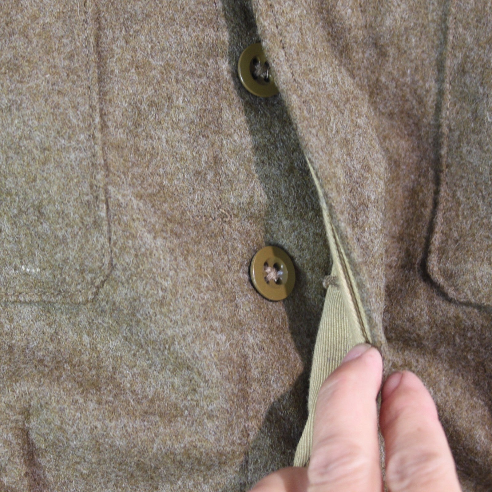 1954 British Army Battle Dress Short Uniform Jacket Wool 38" Chest Brown (3542)