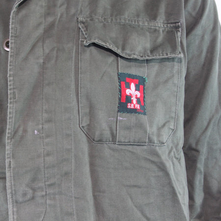 Genuine Surplus Boy Scouts of Belgium Olive Army Shirt 37" 1977 (4264B)