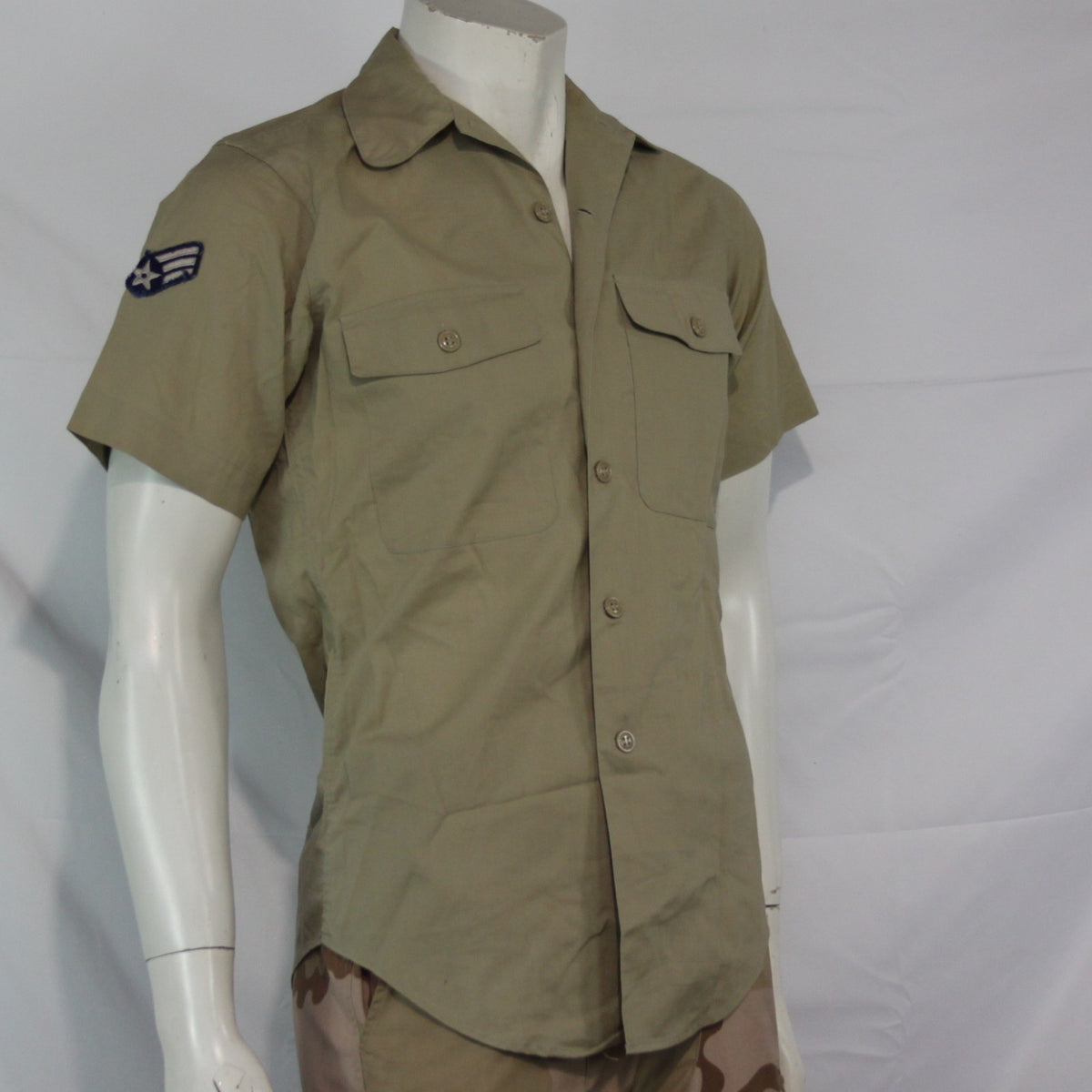 Genuine Surplus US Airforce Vintage USAF Short Sleeve Shirt Badged 14.5" (3424)