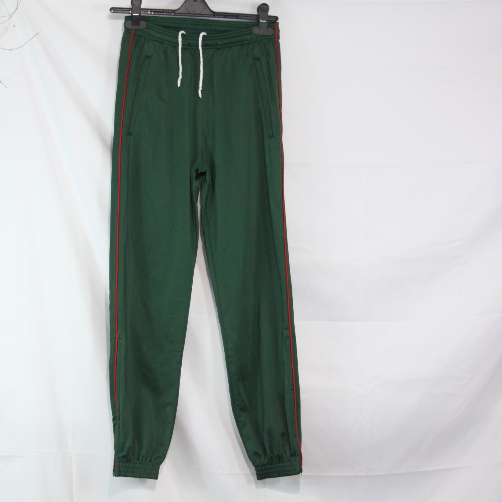 French Army Tracksuit Trousers Jogging Bottoms Green 26" Waist (3896)