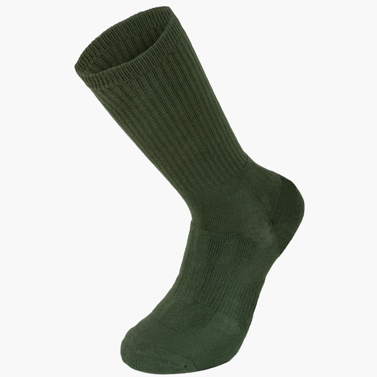 Highlander Crusader Military Style Work Socks Cushioned Cotton Black Olive soc82