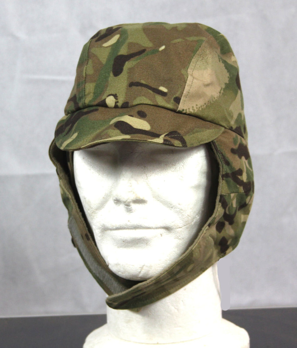 Genuine Surplus British Forces Army MTP Camouflage Winter Cold Weather Hat Chin