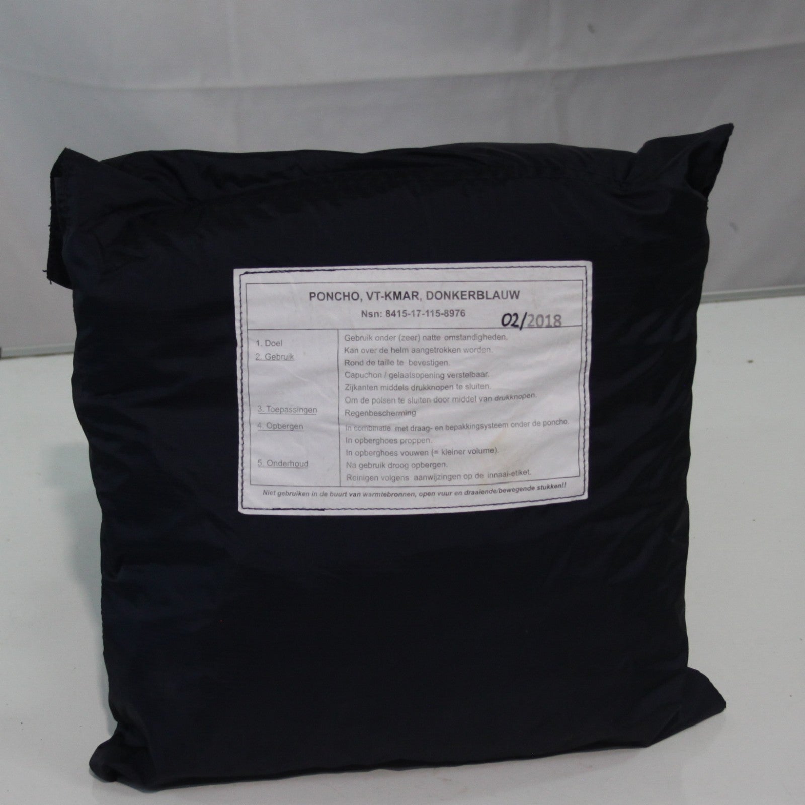 Dutch Army Poncho Cape Packaway Waterproof Navy Genuine Surplus (4440)
