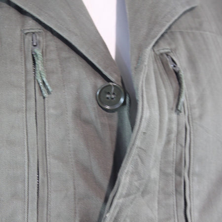 French Army Short Sleeve Shirt Jacket Genuine Surplus Olive 34" XS (4125)