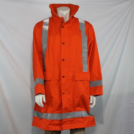 Genuine Surplus Military High Visibility Longline Orange Coat Jacket (3157)