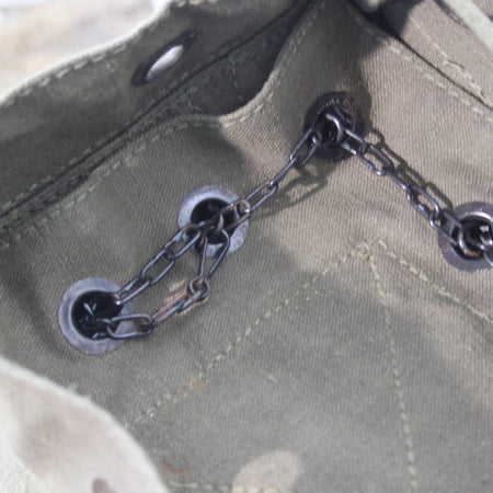 Genuine Surplus Vintage Italian Army Chain Fasten Canvas Bergen Rucksack (4152)