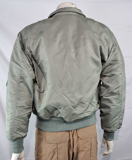 Highlander MA2 USAF Style Bomber Jacket Plain Collar Padded Silver Grey XXS-M