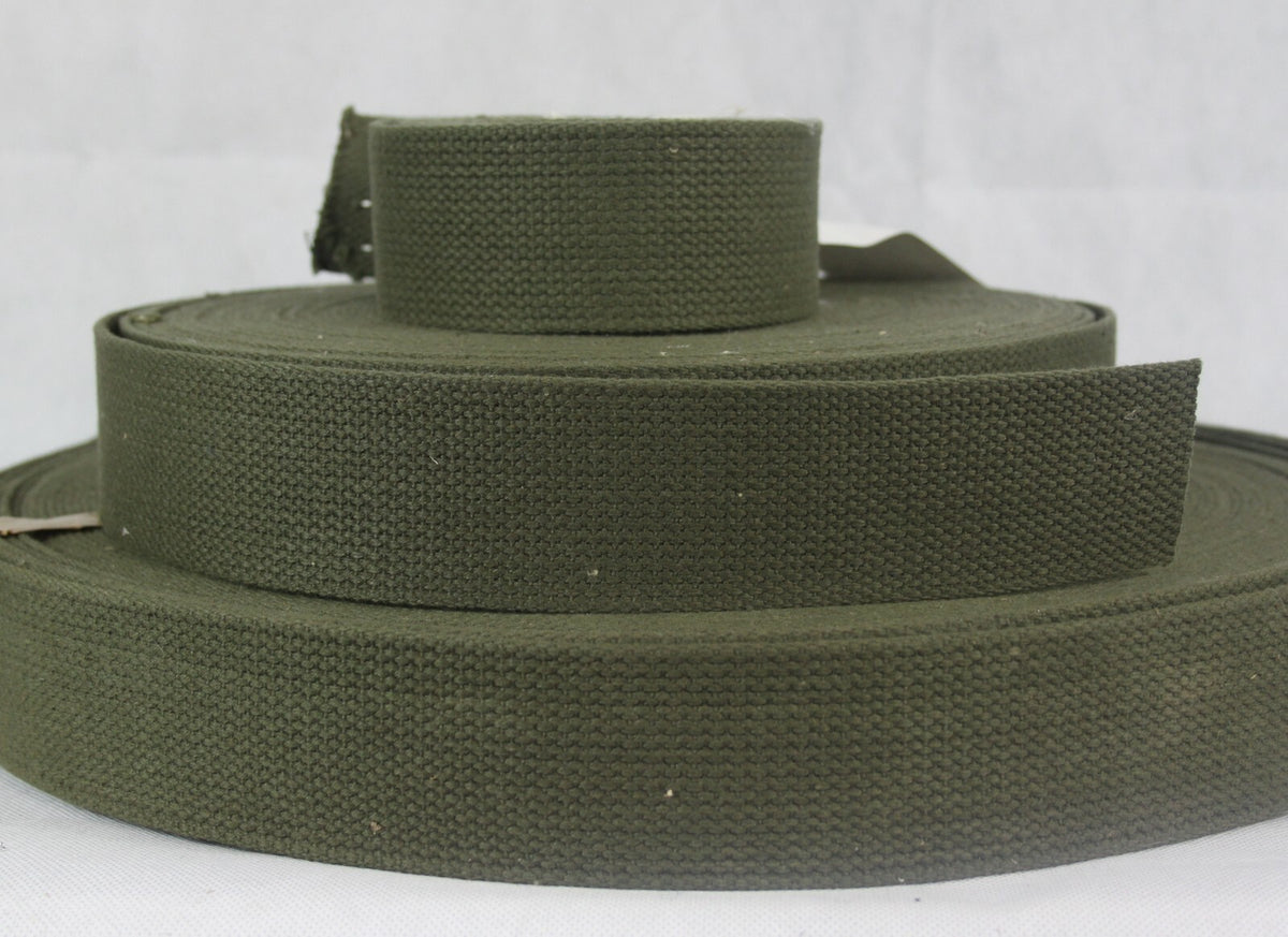 Genuine Surplus Vintage Army Webbing Strap Cotton 50mm Olive Green