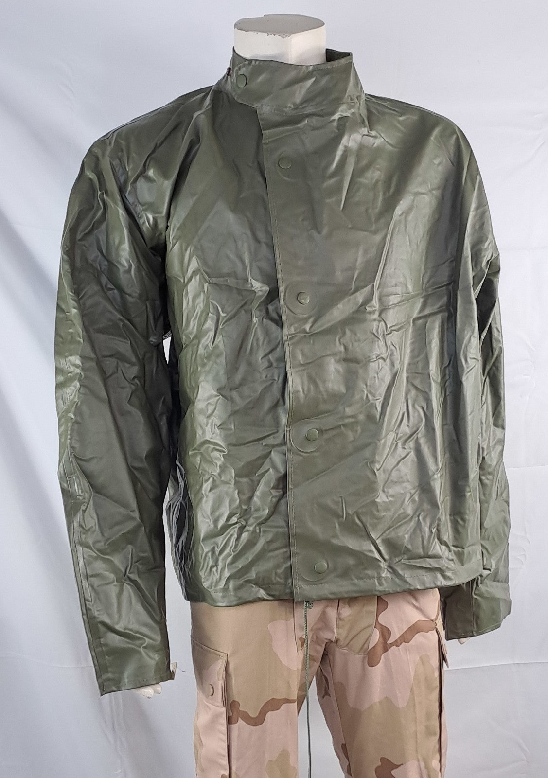 Grade 1 Waterproof PVC Bike Jacket Genuine Surplus Olive Biker G2 52-54"  (2794)