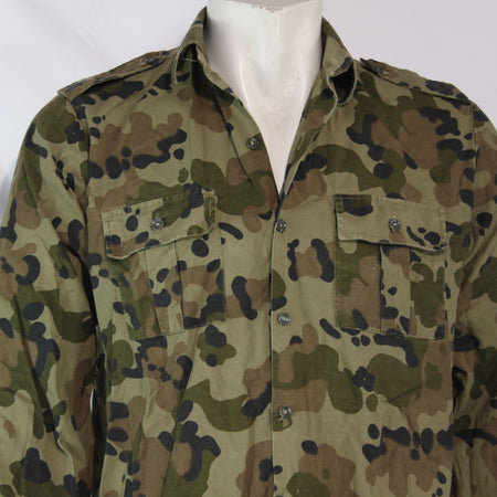 Romanian Army Oak Leaf Camo Shirt Genuine Surplus 14" Collar (4214)