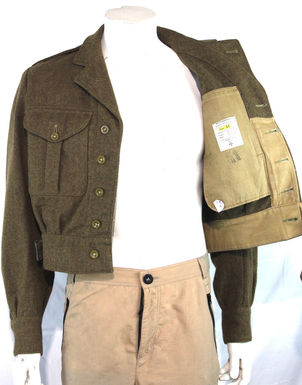 Genuine Surplus Battle Dress Blouse Jacket Dated 1951 36-38" Chest (2130)