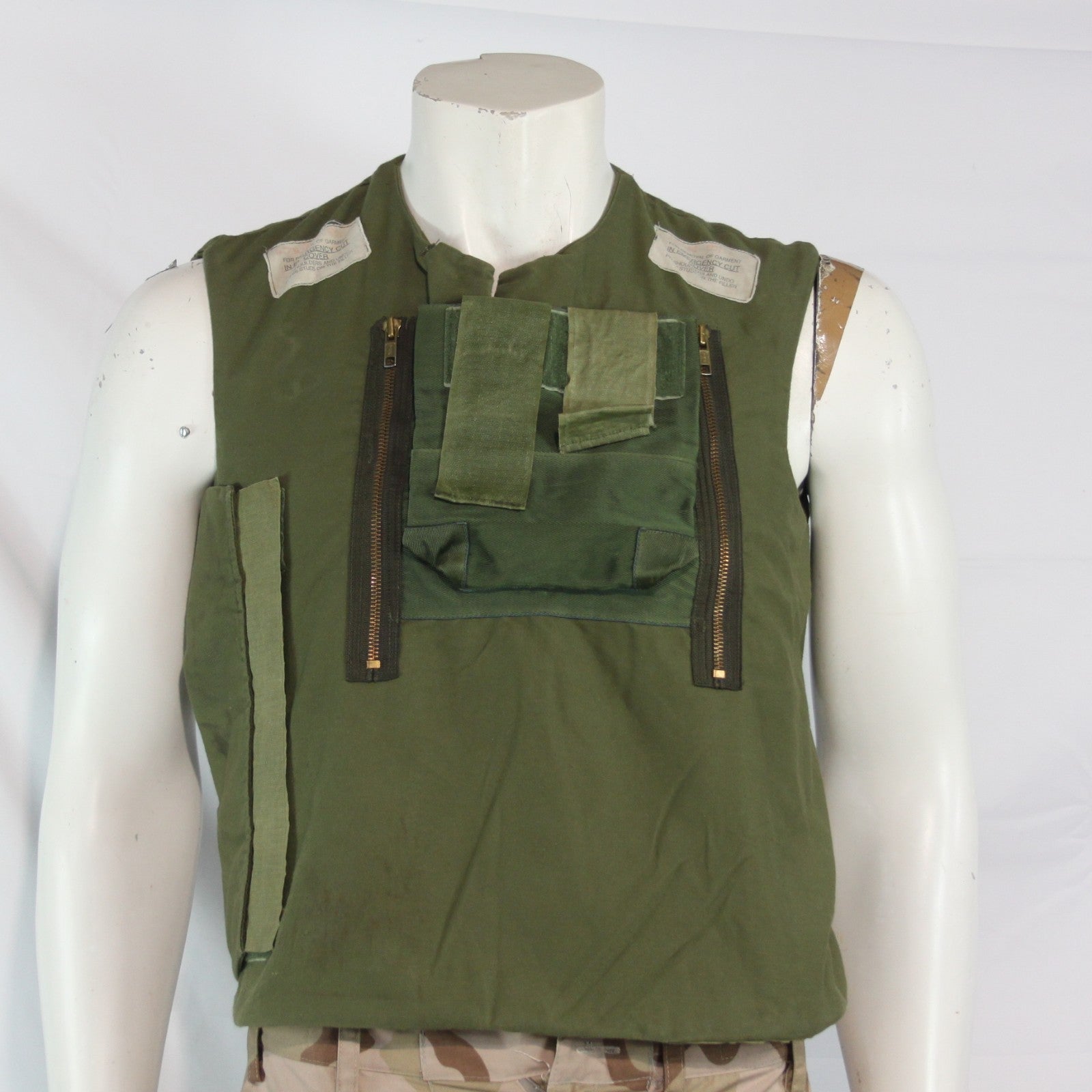 1970's Vintage British Military Body Armour Cover Genuine Surplus Olive 3961