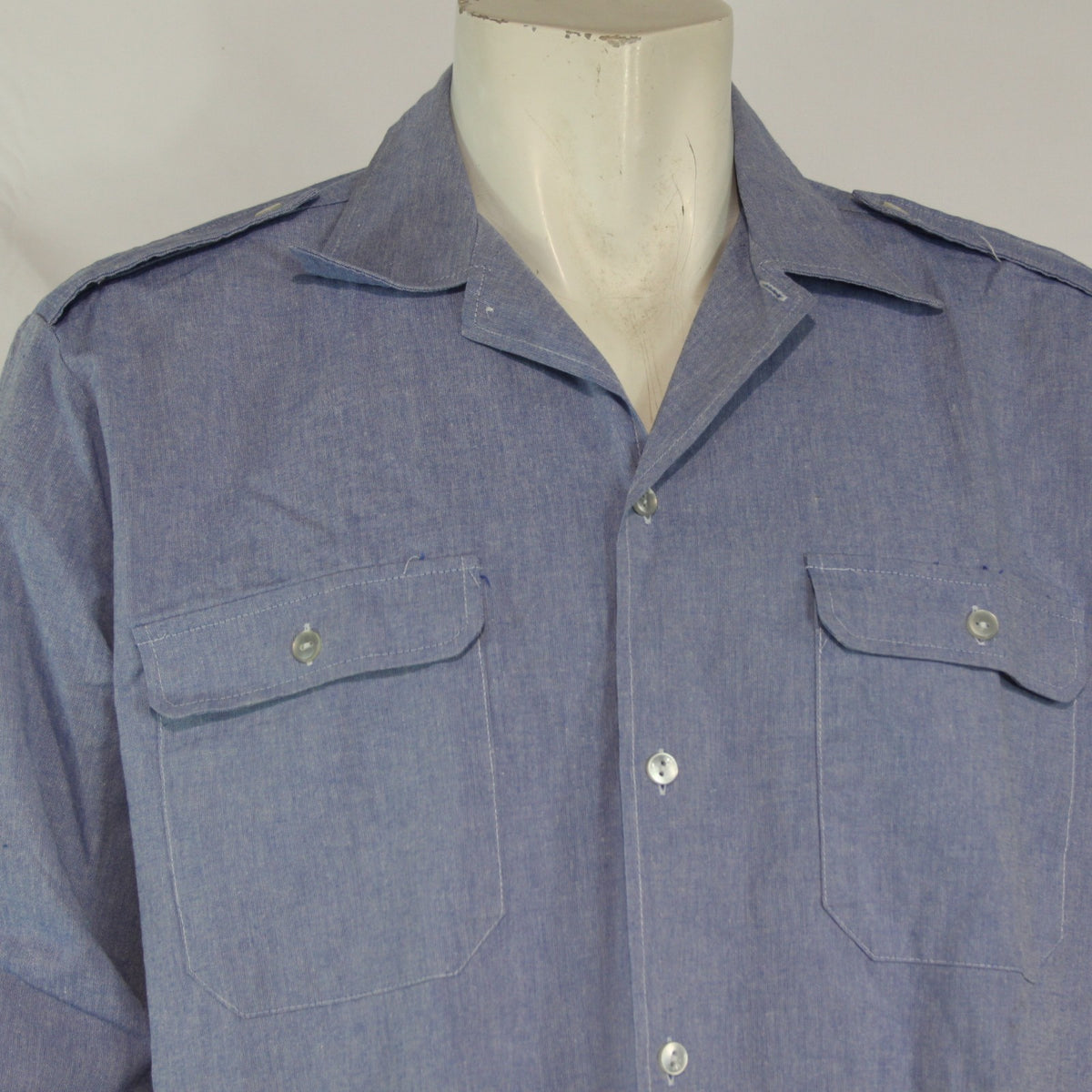 French Army Work Shirt FEMALE Light Blue Genuine Surplus (4190)