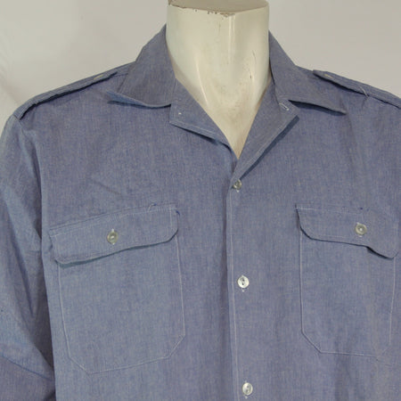 French Army Work Shirt FEMALE Light Blue Genuine Surplus (4190)