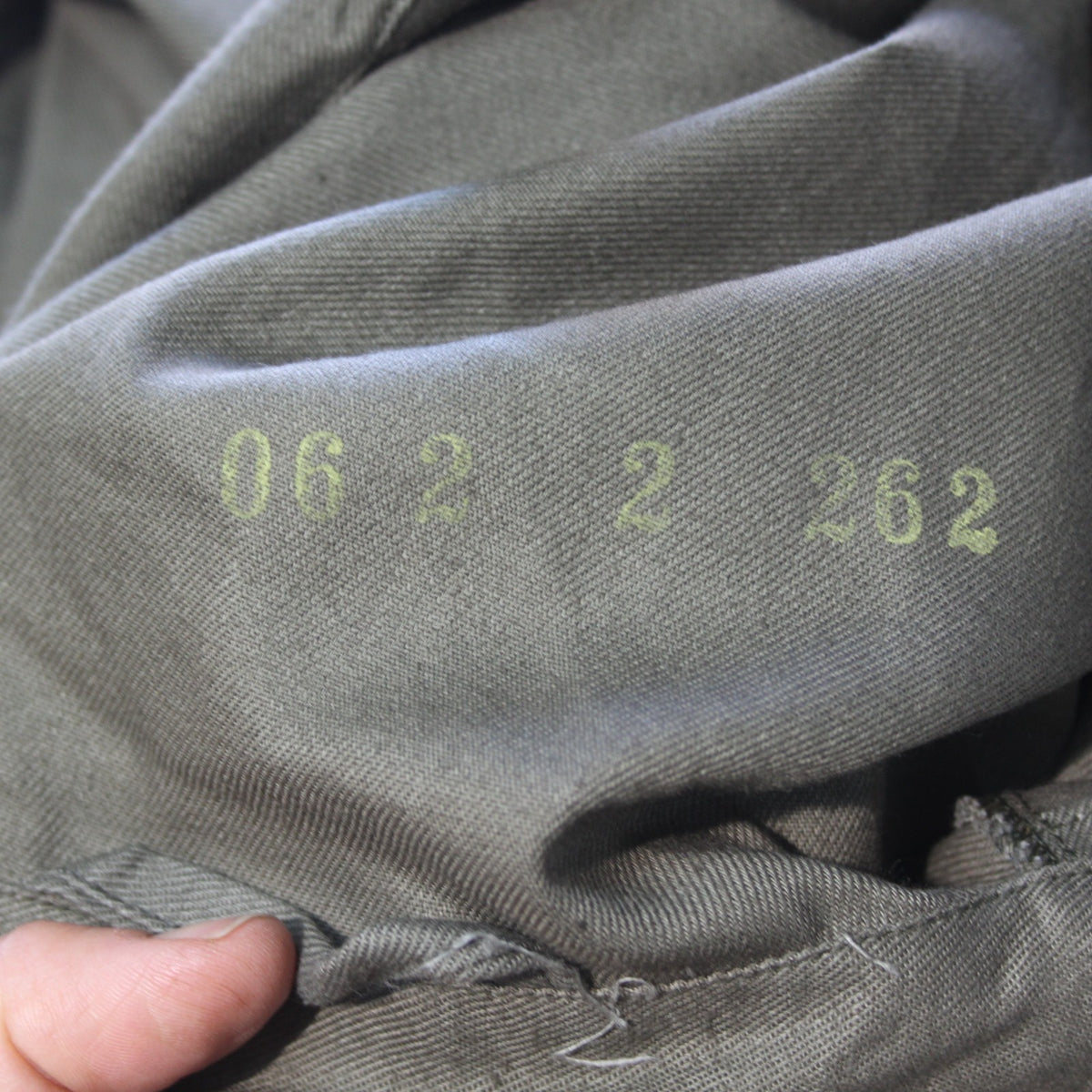 Genuine Surplus Overhead Military Shirt Olive Green Vintage  (4066)