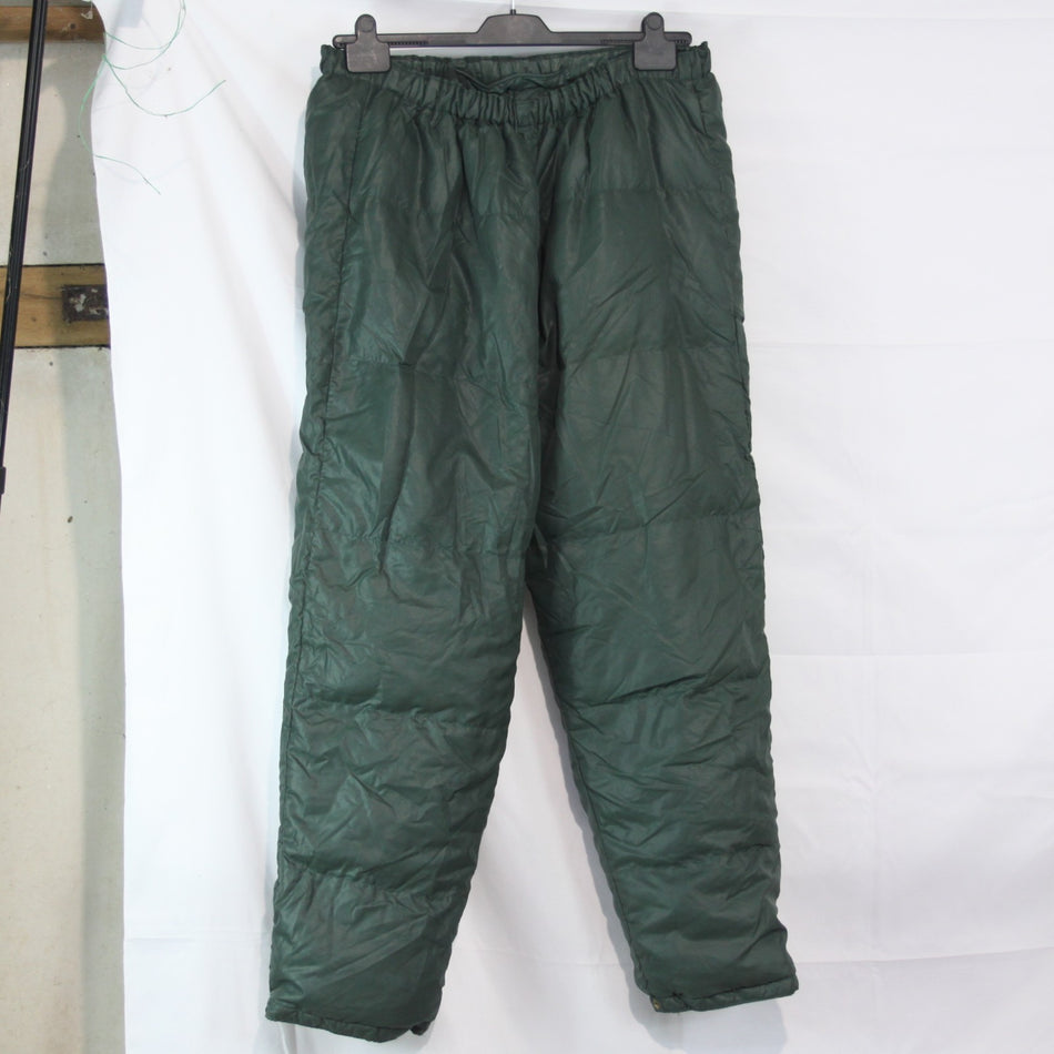 Down FIlled Thermal Trousers Padded French Army Repaired 38-40" W (3883)
