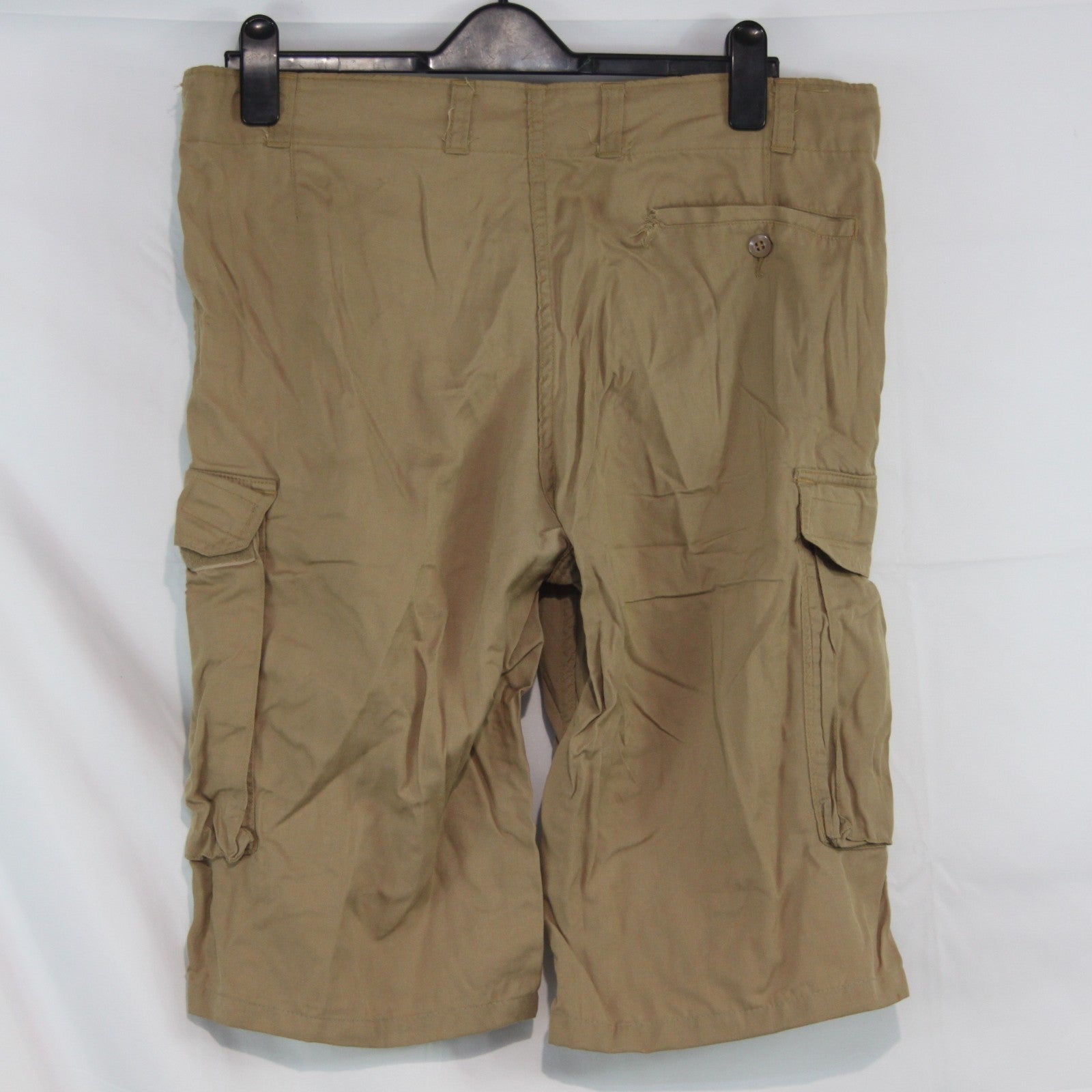 Vintage German Forces Viscose Shorts Tan Genuine Surplus Army (4373)