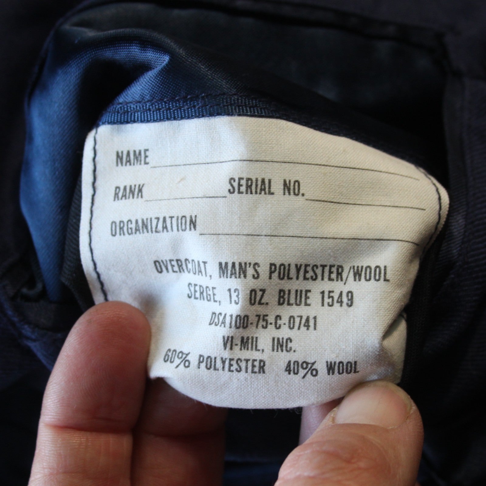 Genuine Surplus USAF Airmans Overcoat Airforce Blue 36-38"  (3798)