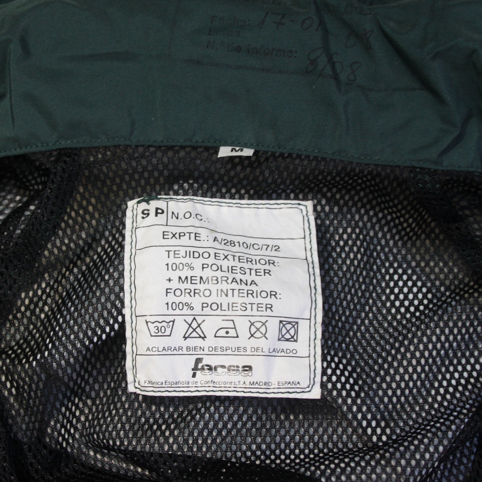 Spanish Civil Guard Waterproof Lightweight Suit Jacket Trousers Rain Medium 3853