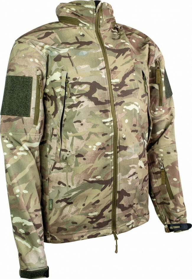 Highlander Tactical Hooded Softshell Jacket Water Resistant  Army Camo green