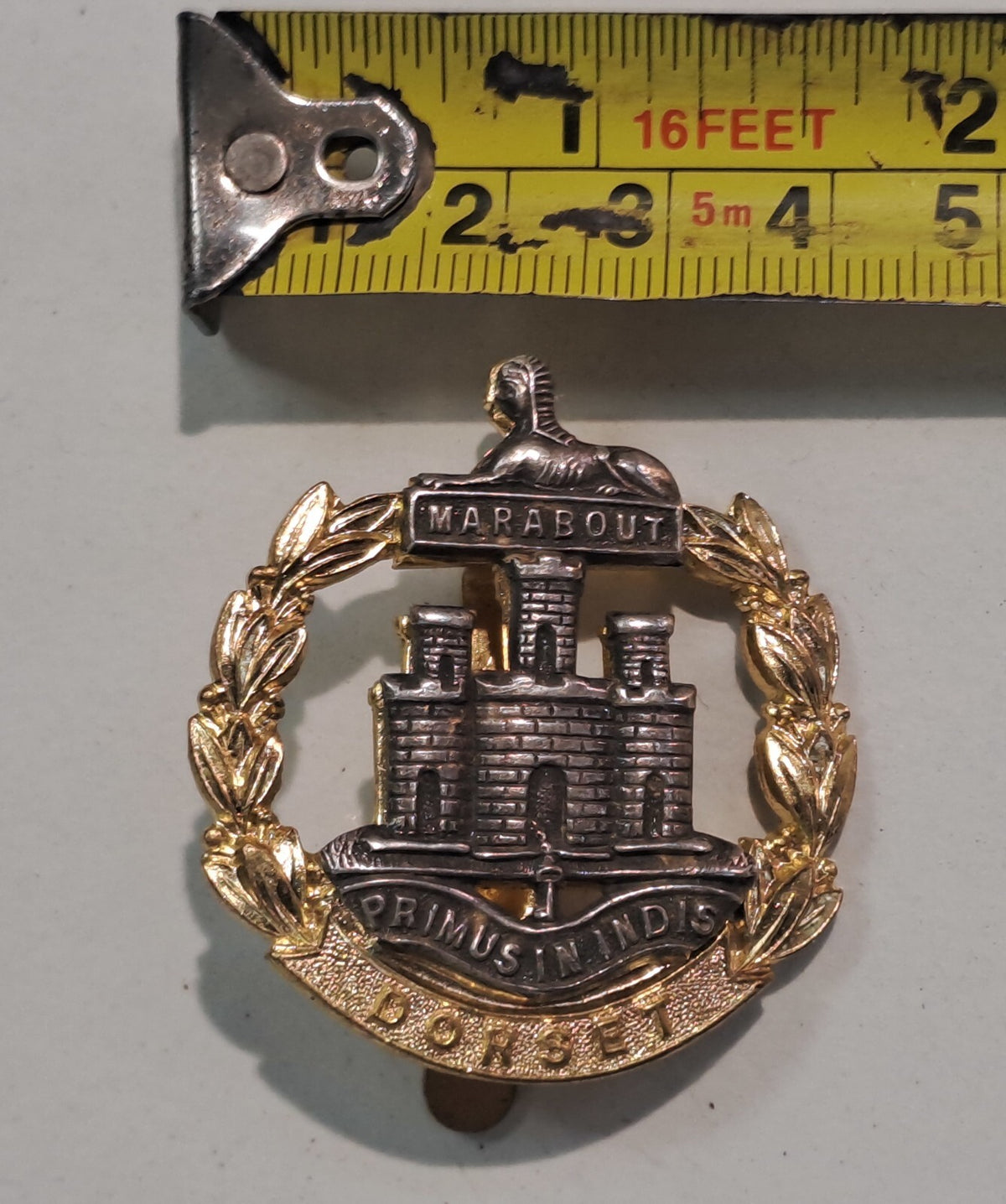Genuine Surplus British Army Military Cap Badge Metal Dorset Regiment 2622