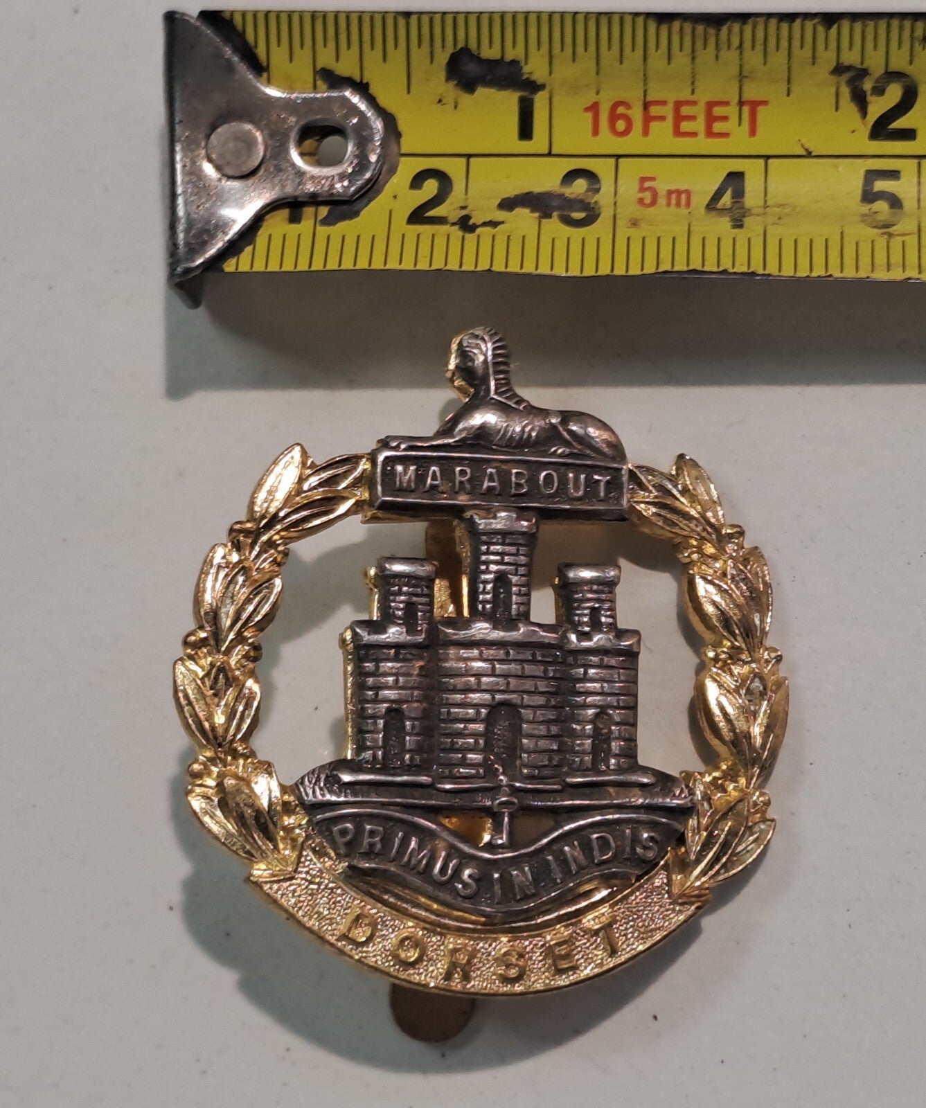 Genuine Surplus British Army Military Cap Badge Metal Dorset Regiment 2622