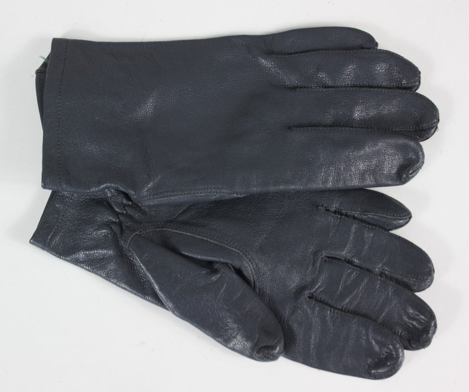 Genuine Surplus German Grey Leather Flight Gloves Aviation Military unlined