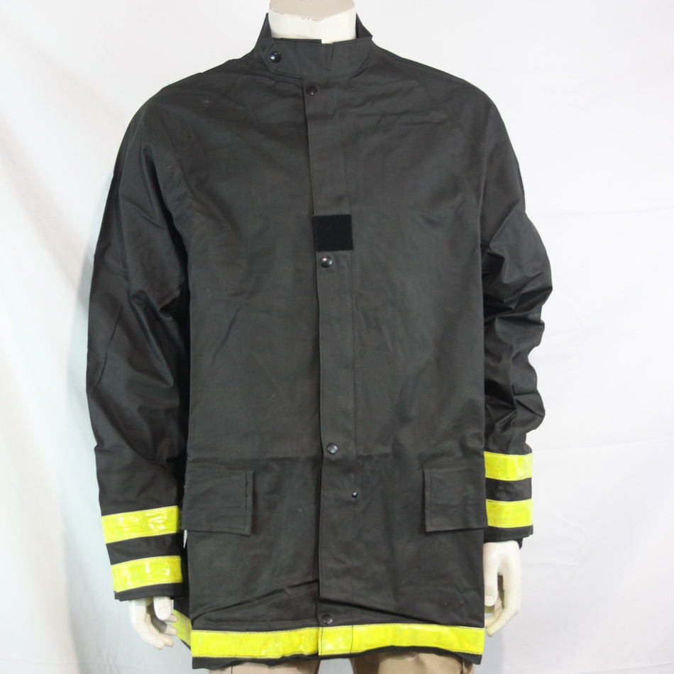 Waterproof Rubberised Jacket Genuine Surplus French Military Army Black  (3752)