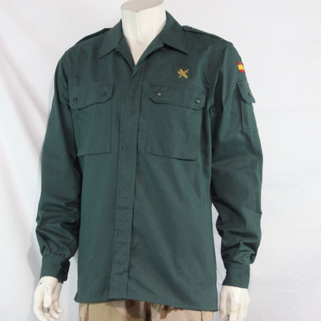 Genuine Surplus Spanish Army Bottle Green Field Shirt  42" (4279)