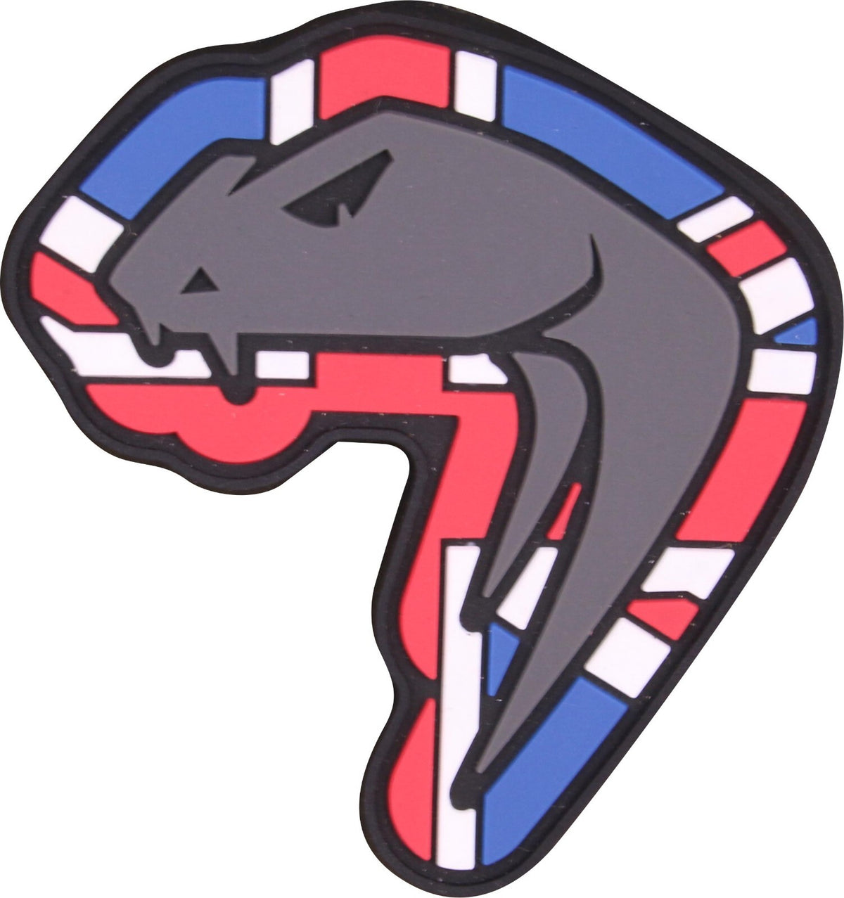 New Viper Snake Head Hook and Loop Patches Military Airsoft Biker Rubber