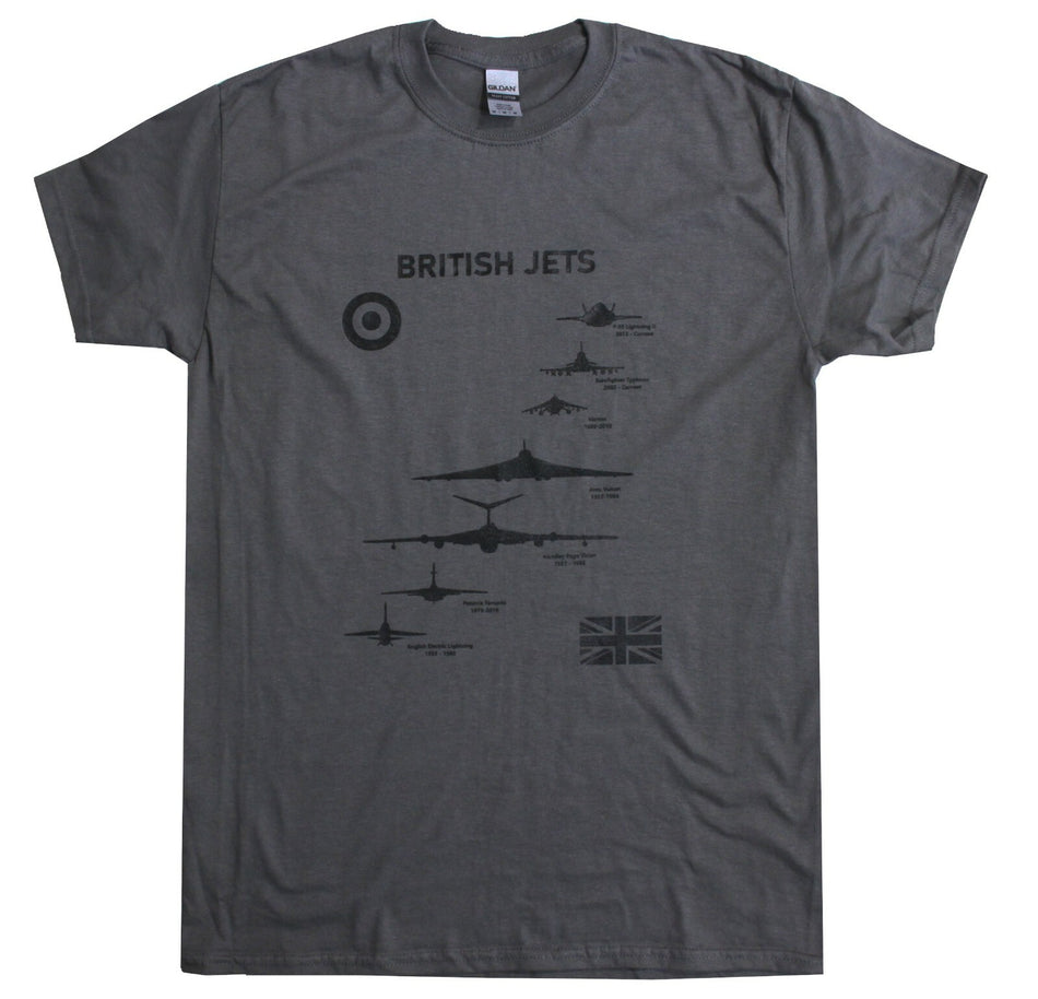 British RAF Jets Exclusive Printed T-Shirt Military Forces Tactical Aviation