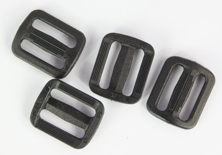 Tri-Glide Slider Buckles Black Tan Plastic Loops Rucksacks Replacement All Sizes