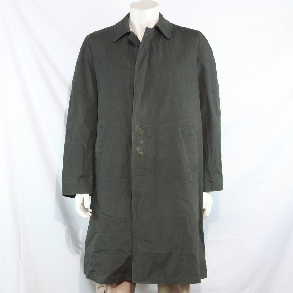 Vintage Mens Overcoat London Fog Faux Fur Lined Medium Warm Grey (4288)