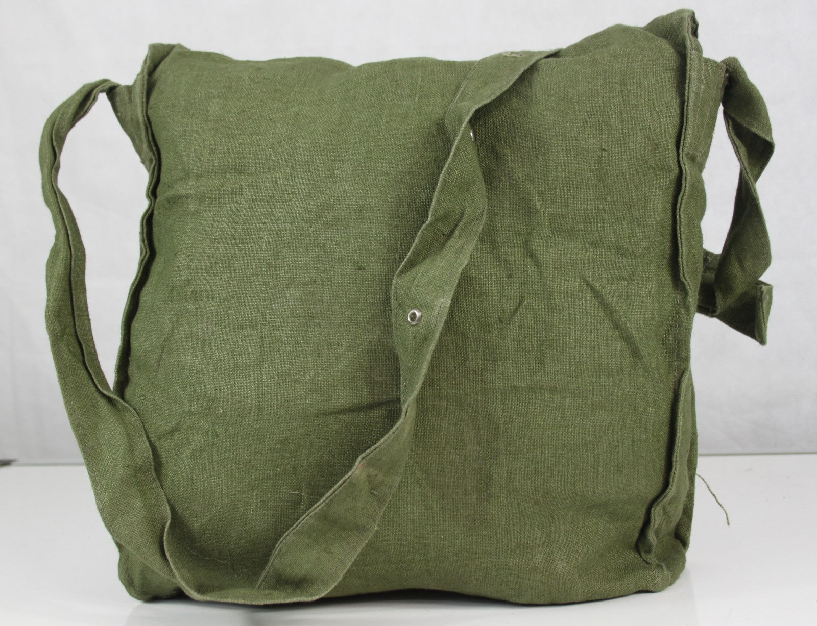 Genuine Surplus Bulgarian Army Side Bag Lightweight LINEN Vintage Gas Mask (3354