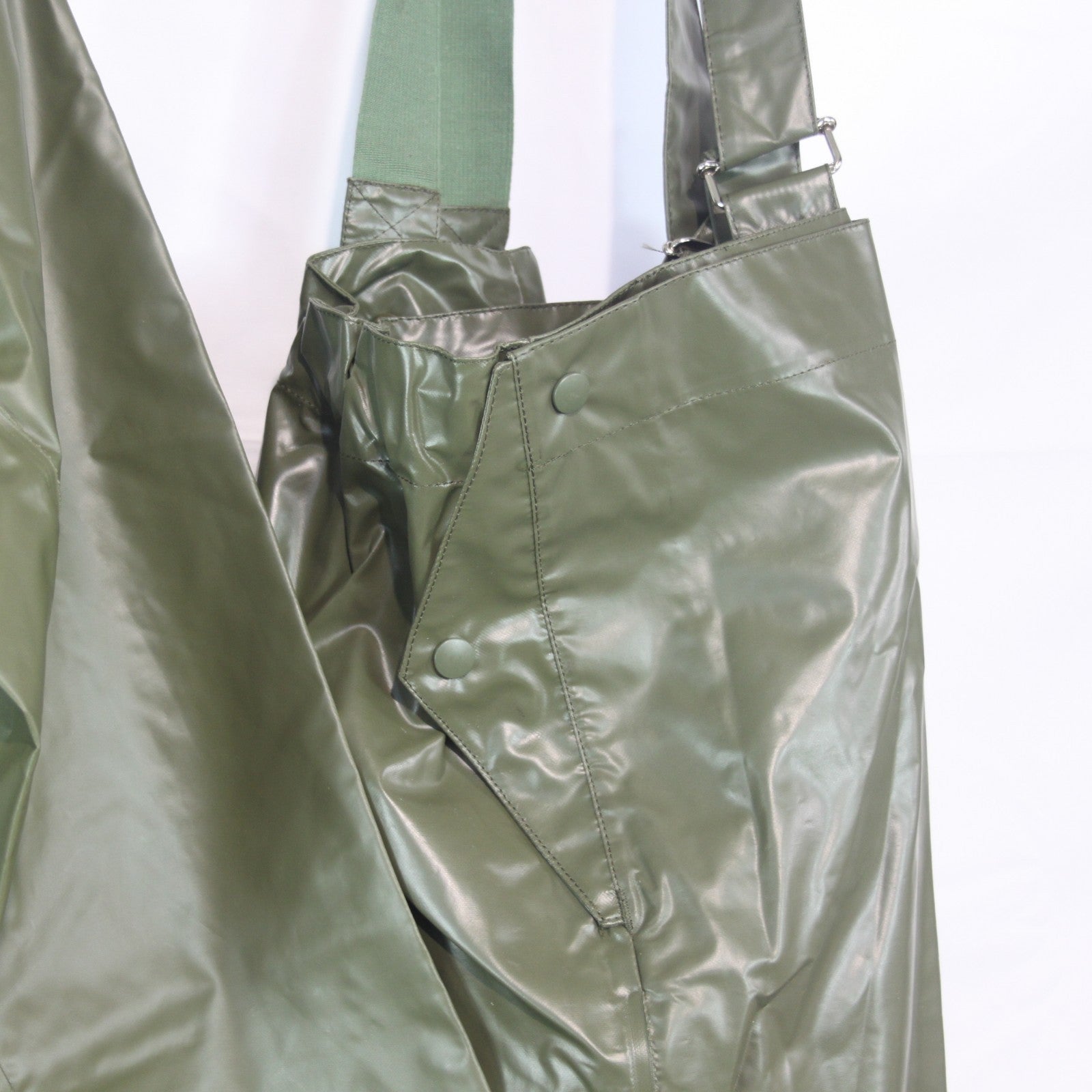 Waterproof Jacket Trouser Set PVC Coated Olive French Army Genuine Surplus(3952)