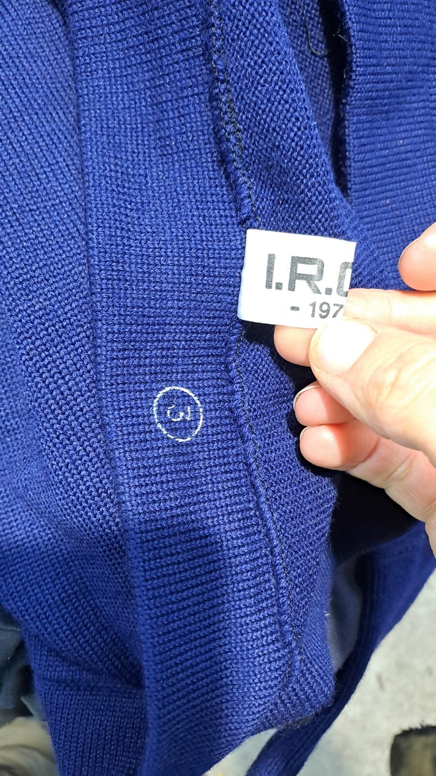 Genuine Surplus French Naval Cadet High Neck Jumper Blue Dated 1977 34" (2703)