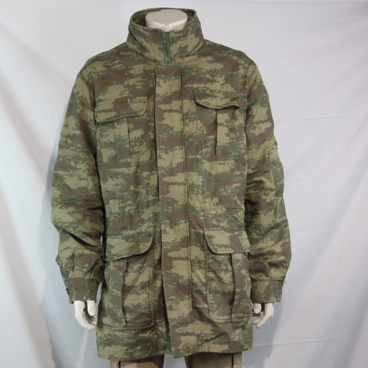Genuine Surplus Turkish Army Camo Parka Fleece Lined Jacket 40-42" (3767)