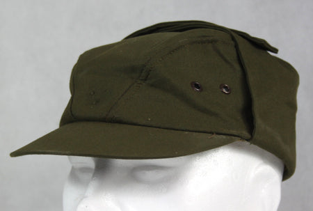 Genuine Surplus Vintage Czech Ex Army Field Hat Peak Cap Green SMALL